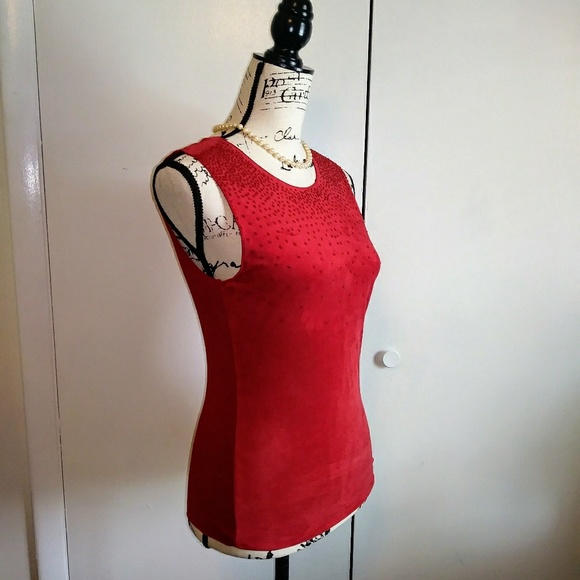 Velvet by Graham & Spencer Faux Suede Beaded Tank - Picture 2 of 8
